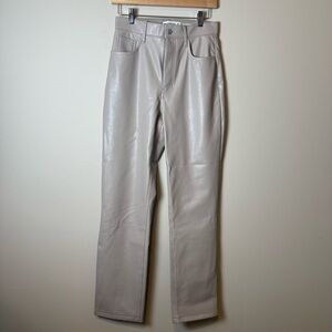 Abercrombie vegan leather 90s straight pants size 4